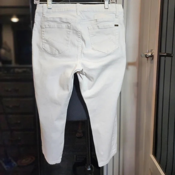 MAX JEANS WHITE CROPPED JEANS - Picture 2 of 3